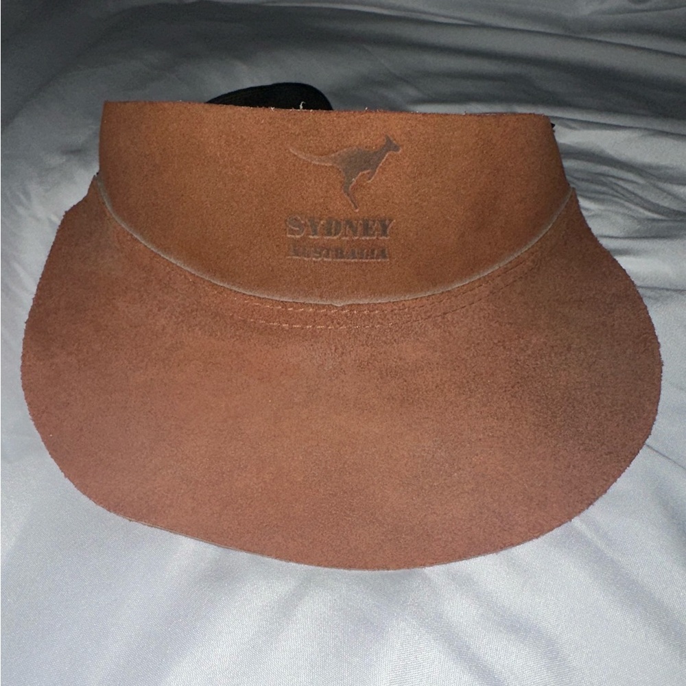 The Australian Bush Hat Co. Handcrafted Brown Leather Visor